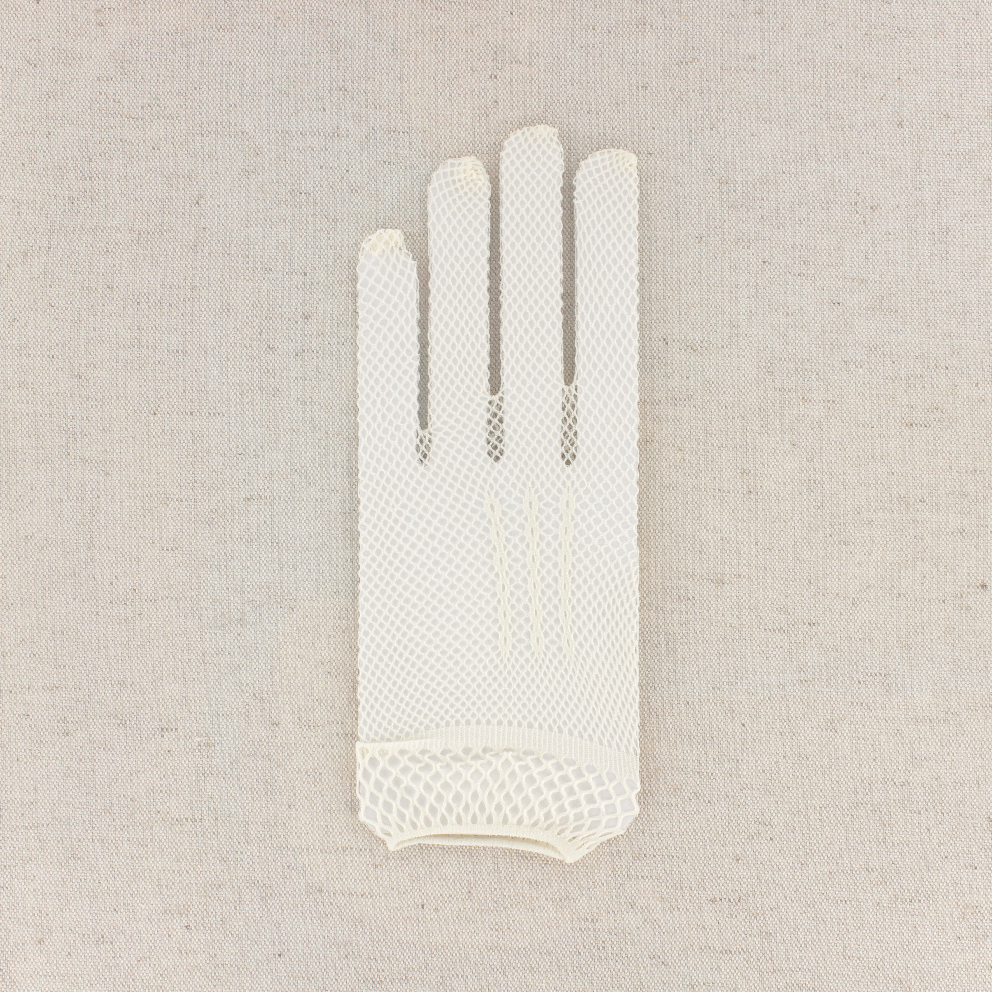 Gants anciens en crochet blanc, Français, gants en filet, taille petit